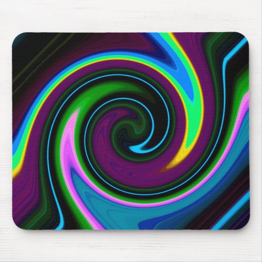 Tapis de souris Swirl Retro Blue (Devant)