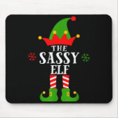 Tapis De Souris Sy Elf Funny Matching Family Group Christmas Pajam (Devant)