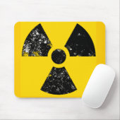 Tapis De Souris Symbole affligé de rayonnement (Avec souris)