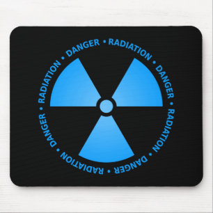 Tapis De Souris Symbole bleu Mousepad de rayonnement