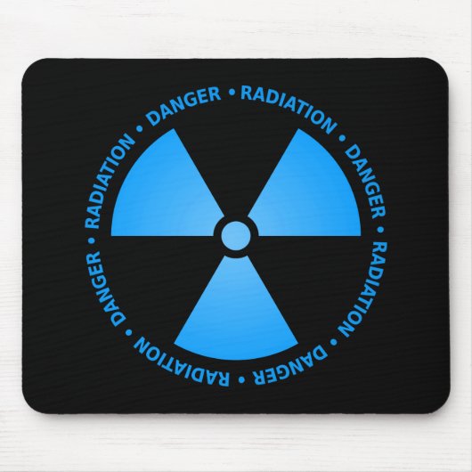 Tapis De Souris Symbole bleu Mousepad de rayonnement (Devant)