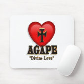 Tapis De Souris Symbole cardiaque Agape de l'amour divin de Dieu (Avec souris)