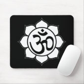 Tapis De Souris Symbole d'Aum de fleur de Lotus (Avec souris)