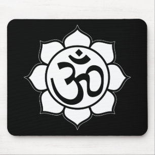 Tapis De Souris Symbole d'Aum de fleur de Lotus