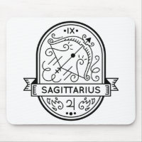 SYMBOLE DE BADGE ZODIAC SAGITTARIUS STOP