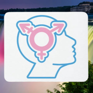 Tapis de souris Symbole de Fierté Trans