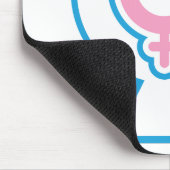 Tapis de souris Symbole de Fierté Trans (Coin)