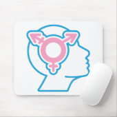 Tapis de souris Symbole de Fierté Trans (Avec souris)