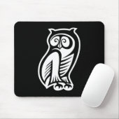 Tapis De Souris Symbole de hibou blanc (Avec souris)