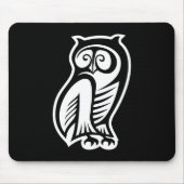Tapis De Souris Symbole de hibou blanc (Devant)