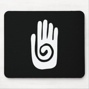 Tapis De Souris symbole de la main Hopi guérir spirale paume améri