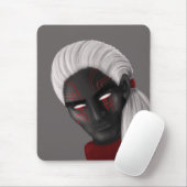 Tapis De Souris Symbole de l'Assistant foncé Yeux blancs et tatoua (Avec souris)
