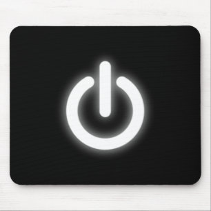 Tapis De Souris Symbole de mise sous tension lumineux drôle