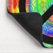 Tapis De Souris Symbole de paix noir brillant multicolore (Coin)