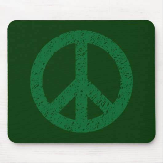 Tapis De Souris Symbole de paix Scribble Stenciled (Devant)
