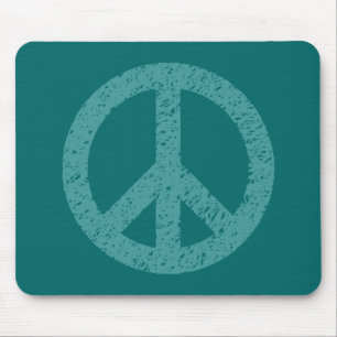 Tapis De Souris Symbole de paix Scribble Stenciled