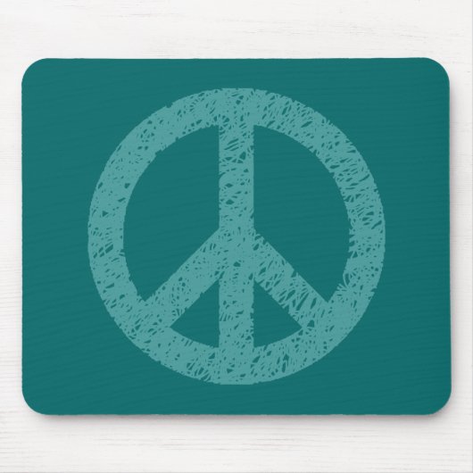 Tapis De Souris Symbole de paix Scribble Stenciled (Devant)