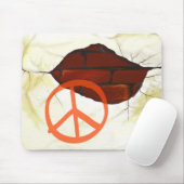 Tapis De Souris Symbole de paix sur le mur, mousepad (Avec souris)