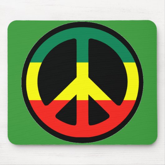 Tapis De Souris Symbole de Rasta Peace (Devant)