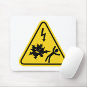 Tapis De Souris Symbole de risque de choc (Avec souris)