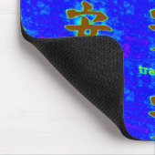 Tapis De Souris symbole de tranquillité chinois bleu mousepad (Coin)