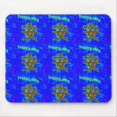 Tapis De Souris symbole de tranquillité chinois bleu mousepad (Devant)