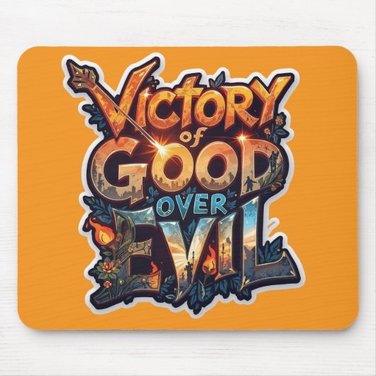 Tapis De Souris Symbole de triomphe Dussehra 2025 - Sticker découp (Devant)