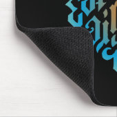 Tapis De Souris Symbole des éléments lumineux bleus (Coin)