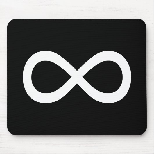 Tapis De Souris Symbole d'infini blanc (Devant)