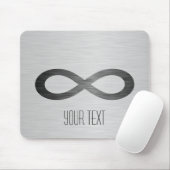 Tapis De Souris Symbole d'infini sur la texture métallique de Faux (Avec souris)