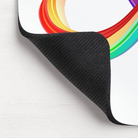 Tapis De Souris Symbole d'infinité arc-en-ciel stratifié (Coin)