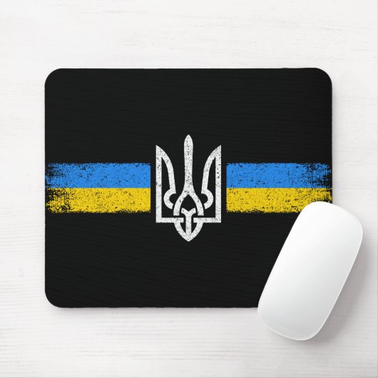 Tapis De Souris SYMBOLE DU Drapeau Ukraine (Avec souris)