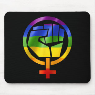 Tapis De Souris Symbole féministe Lgbt résister à la fierté Poing