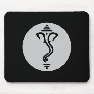 Tapis De Souris Symbole Ganesha Méditation Spirituel Inde Yoga