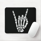 Tapis De Souris Symbole Halloween Rock Hand Sign Skeleton Rock N R (Avec souris)