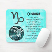 Tapis De Souris Symbole Horoscope Capricorne Zodiac Traits Anniver (Avec souris)