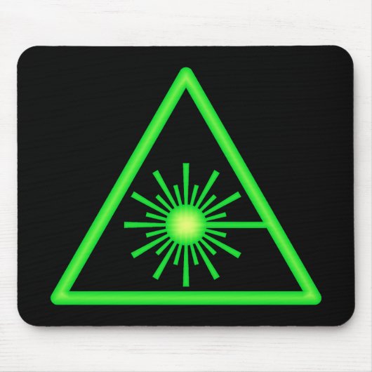 Tapis De Souris Symbole laser vert Mousepad (Devant)