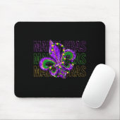 Tapis De Souris Symbole Mardi Gras Fleur De Lis Carnaval Louisiane (Avec souris)