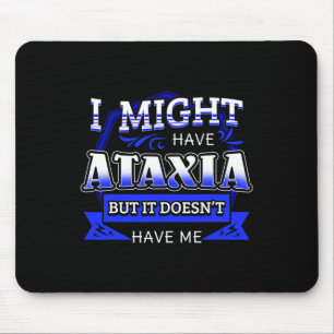 Tapis De Souris Symbole neurologique Ataxia Hémiataxie Bleu Ruban