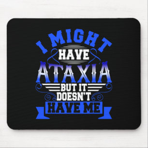 Tapis De Souris Symbole neurologique Ataxia Hémiataxie Bleu Ruban 