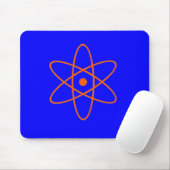 Tapis De Souris Symbole nucléaire bleu et orange (Avec souris)