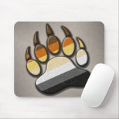 Tapis De Souris Symbole Paw coloré de l'indicateur Gay Bear Pride (Avec souris)