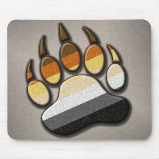 Tapis De Souris Symbole Paw coloré de l'indicateur Gay Bear Pride (Devant)