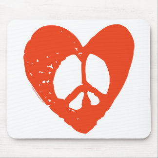 Tapis De Souris Symbole rouge du coeur de Grunge
