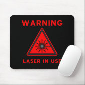 Tapis De Souris Symbole rouge Mousepad d'alerte laser (Avec souris)