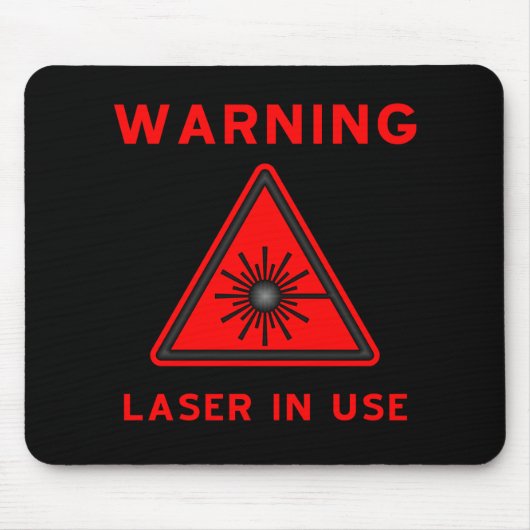 Tapis De Souris Symbole rouge Mousepad d'alerte laser (Devant)