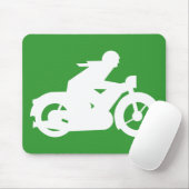 Tapis De Souris Symbole Silhouette Motorbiker (Avec souris)