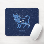 Tapis De Souris Symbole Taurus Constellation et Zodiaque avec étoi (Avec souris)