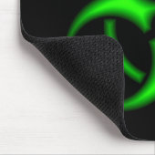 Tapis De Souris Symbole vert au néon Mousepad de Biohazard (Coin)