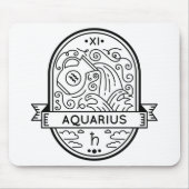 TAPIS DE SOURIS SYMBOLE ZODIAC BADGE AQUARIUS STROK (Devant)